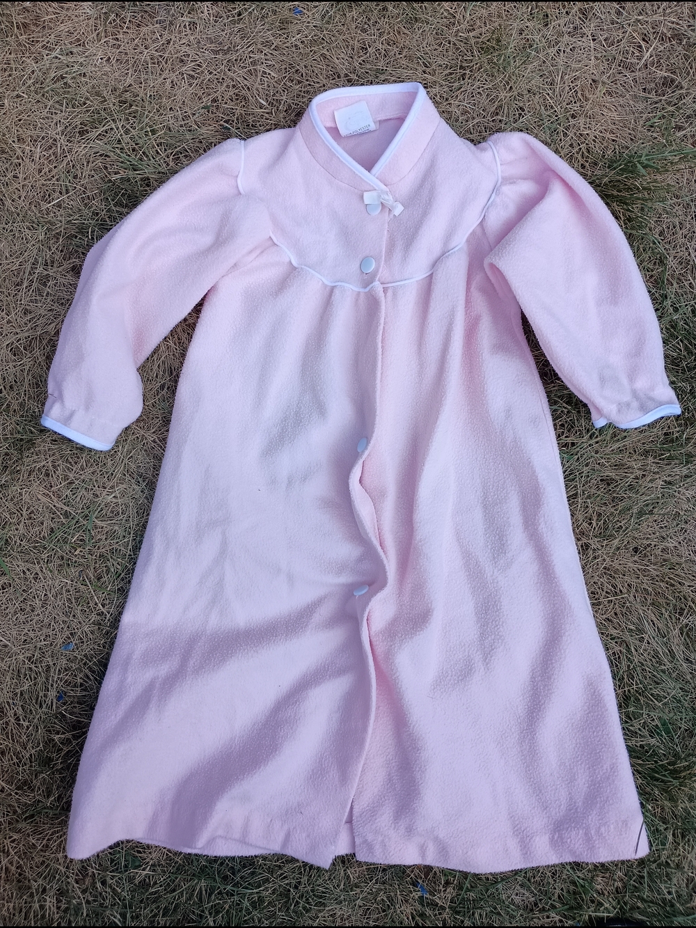Cassie's Vintage Light Pink Long Sleeve Girls' Nightgown/Robe